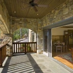 Exterior stone porch, The Settings of Black Mountain