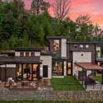 living-stone-–-stoneridge-haven-–-waynesville-nc-–-custom-home-–-exterior-twilight-aerial-–-03