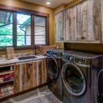Black mountain craftsman laundry room