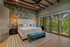 living-stone-–-waterfall-overlook-–-hendersonville-nc-–-custom-home-–-primary-bedroom-floral-wallpaper-–-10
